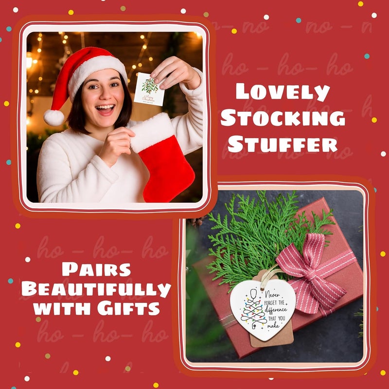 TEEBIM Nurse Ornament - Nurse Ornaments for Christmas Tree - Gifts for Nurses Female - Nurses Preceptor Practitioner Nicu RN Gifts for Women - Nursing Ornaments for Tree - Ceramic Ornament 2025 - Image 5